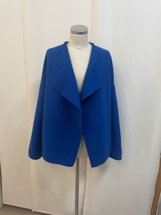 Jacke Kimono offen, mit gestepptem Ärmelbesatz